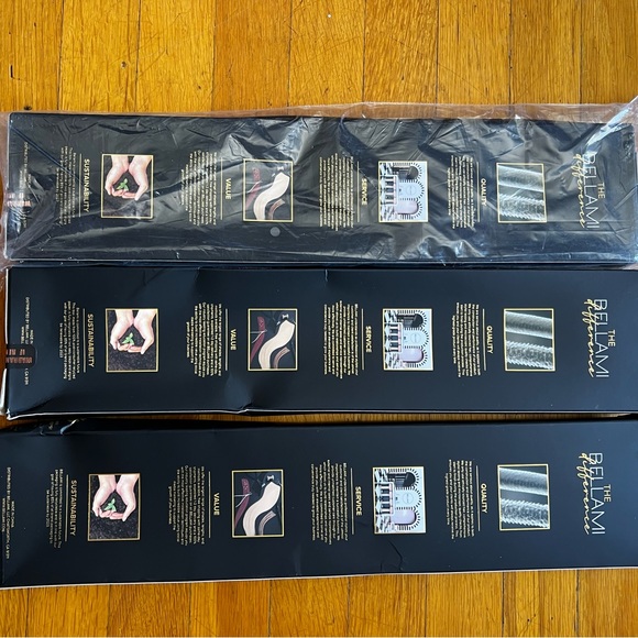 Bellami 16in Hair Extensions - 1 Weft & 2 I-Tip Natural Body Wave Off Black - Picture 5 of 10